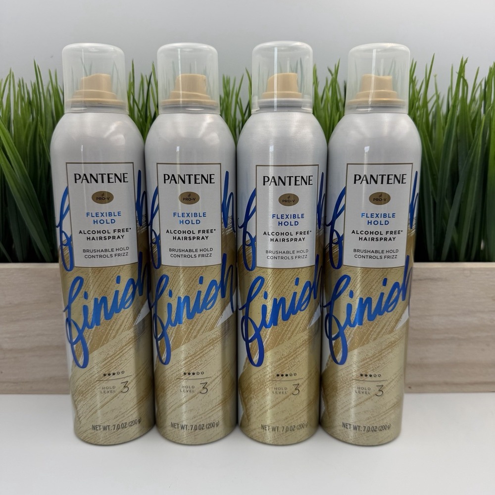 (4) Pantene Pro-V Flexible Hold Hairspray Level 3 Frizz Control Aerosol